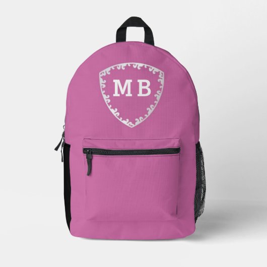 Romantic Custom initials monogram anniversary Bedruckter Rucksack (Vorderseite)