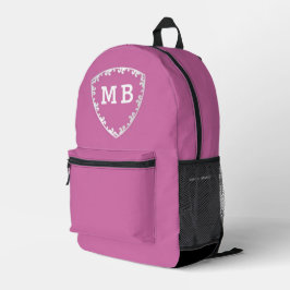 Romantic Custom initials monogram anniversary  Bedruckter Rucksack