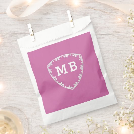 Romantic Custom initials monogram anniversary Geschenktütchen (Ausgeschnitten)