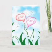 Romantic Custom Names Valentine to Husband or Wife Karte (Vorderseite)