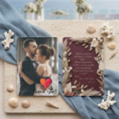 Romantic Custom Photo Floral Boho Rustic Dankeskarte