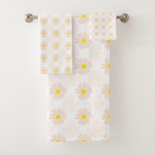 Romantic Daisies Ditsy floral Muster Trendy Bath Badhandtuch Set