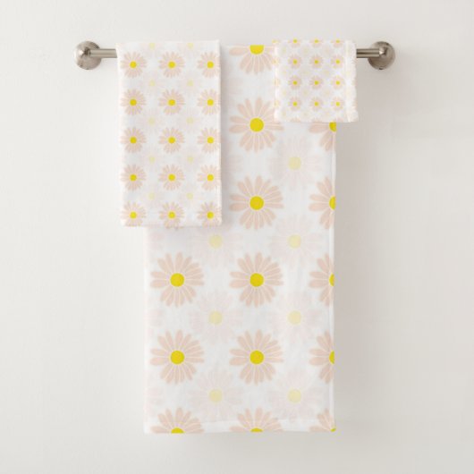 Romantic Daisies Ditsy floral Muster Trendy Bath Badhandtuch Set (Insitu)