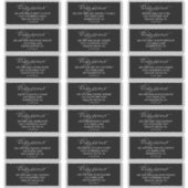 Romantic Dark Black Guest Address Labels (Vorderseite)