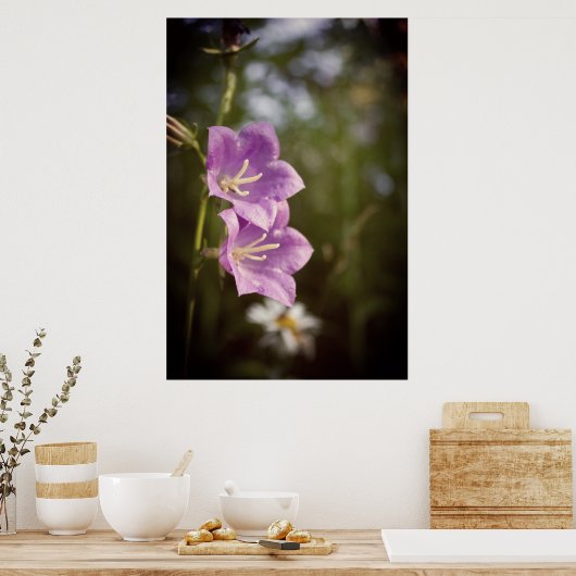 Romantic Dark Flowers – Botanical Fantasy Boho Poster (Küche)