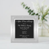 Romantic Diamonds Silver "After Virus Party" Einladung (Stehend Vorderseite)