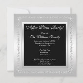 Romantic Diamonds Silver "After Virus Party" Einladung (Vorderseite)
