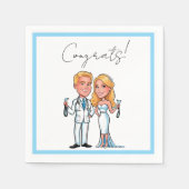 Romantic Doctor Bride and Groom Soft Serviette (Vorderseite)