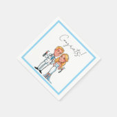 Romantic Doctor Bride and Groom Soft Serviette (Ecke)