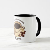 Romantic Dog Illustration Two-Tone Coffee Mug Tasse (VorderseiteRechts)