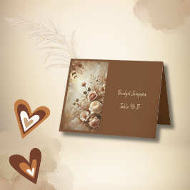 Romantic Dreamy Floral Single Guest Platzkarte Dankeskarte