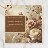 Romantic Dreamy Floral Wedding danke Geschenkanhänger (Vorderseite)