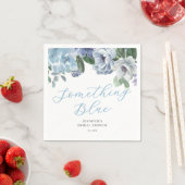 Romantic Dusty Blue Floral Brautparty Party Serviette (Beispiel)