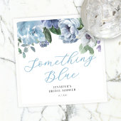 Romantic Dusty Blue Floral Brautparty Party Serviette