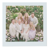 Romantic Dusty Blue Floral Family Monogram MH26 Würfel (Vorderseite)