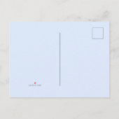 Romantic Dusty Blue Floral Save the Date Ankündigungspostkarte (Rückseite)