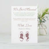 Romantic Dusty Rose Regency Botanical Cameos  Einladung (Stehend Vorderseite)