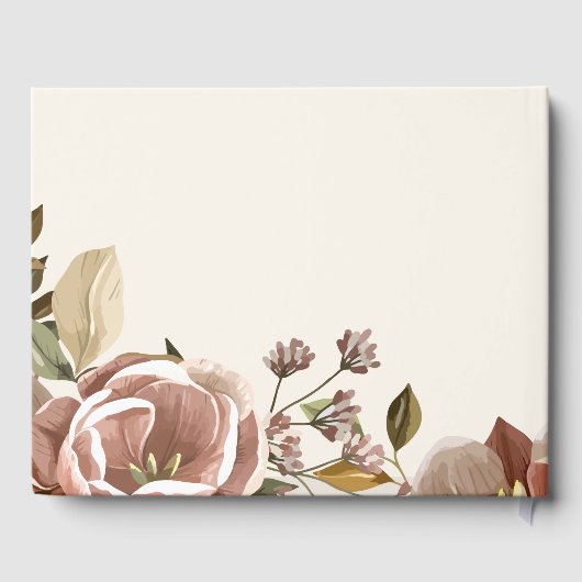 Romantic Dusty Rose Wedding Gästebuch (Rückseite)