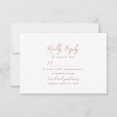 Romantic Dusty Rose Wedding RSVP Karte (Vorderseite)