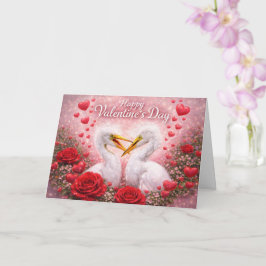 Romantic Egrets Valentine’s Day – Love & Nature Karte