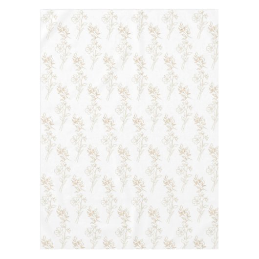 Romantic Elegant Pastel Pink Floral Pattern Spring Tischdecke (Vorderseite)