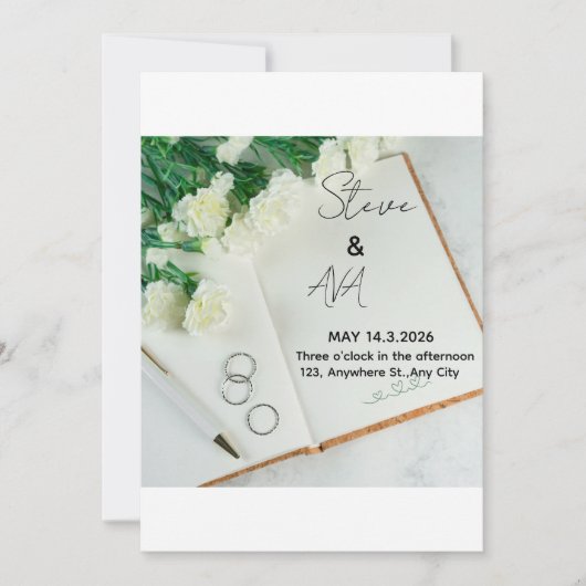Romantic Elegant Wedding Invitation | Soft & Timel Einladung (Vorderseite)