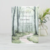 Romantic Enchanted Forest Birthday Einladung (Stehend Vorderseite)