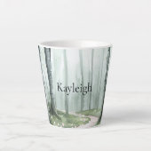 Romantic Enchanted Forest Christmas Milchtasse (Vorderseite)