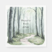 Romantic Enchanted Forest Wedding Serviette (Vorderseite)