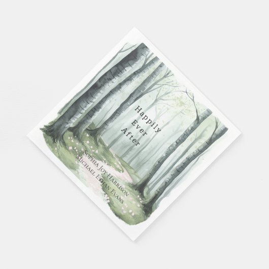 Romantic Enchanted Forest Wedding Serviette (Ecke)
