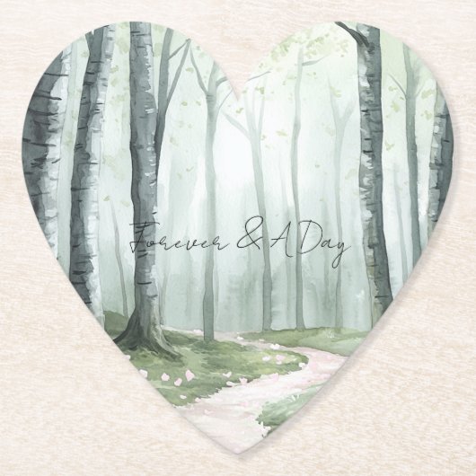 Romantic Enchanted Forest Wedding Untersetzer (Vorderseite)