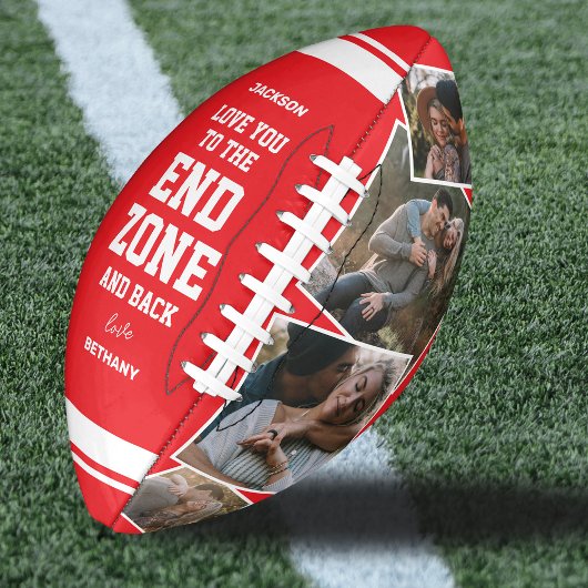 Romantic "End Zone and Back" 4 Photo Football