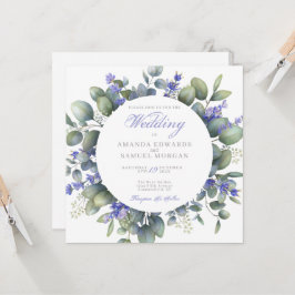 Romantic Eucalyptus & Lavender Wedding Invitation Einladung