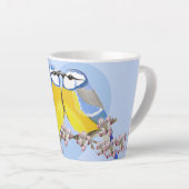 Romantic Eurasian Chikadee Latte Mug Milchtasse (Rechte Ecke)