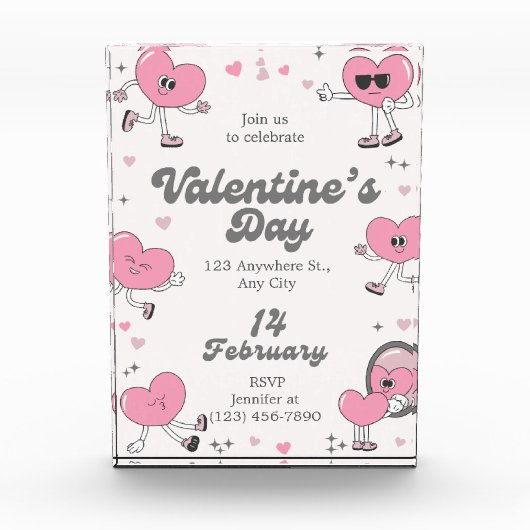 Romantic Every Day is Valentine's Custom Greeting Fotoblock (Vorderseite)