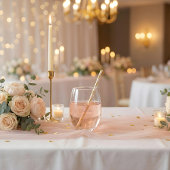 Romantic Exquisite Mis XV Spanish Script Crown Weinglas Ohne Stiel