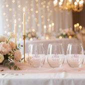 Romantic Exquisite Mis XV Spanish Script Crown Weinglas Ohne Stiel