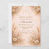 Romantic Fall Floral Bridal Shower Einladung (Vorderseite)