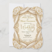 Romantic Faux Gold Calligraphy Royal Wedding Einladung (Vorderseite)