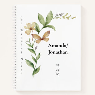 Romantic Field Blume Butterfly Wedbook Notizblock