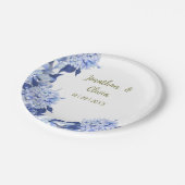 Romantic Field purple Flowers Pappteller (Schrägansicht)