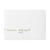 Romantic Field purple Flowers Rundum-Adressaufkleber (Vorderseite)