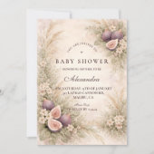 Romantic Fig Orchard Baby Shower Einladung (Vorderseite)