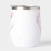 Romantic Fingerprint Heart Stemless Wine Tumbler (Rechts)