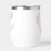 Romantic Fingerprint Heart Stemless Wine Tumbler (Links)
