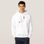 Romantic First Letter Love Design Hoodie (Vorne ganz)