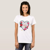 Romantic Fishing Heart Net – Women's T-Shirt (Vorne ganz)