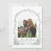 Romantic Floral Arch Garden Wedding Photo Save The Date (Vorderseite)