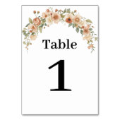Romantic Floral Arch Table Number Tischnummer (Vorderseite)