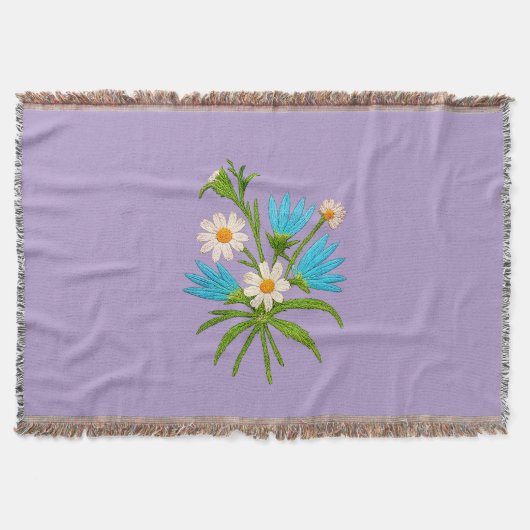 Romantic Floral – Botanical Fantasy Bouquet Decke (Vorderseite)